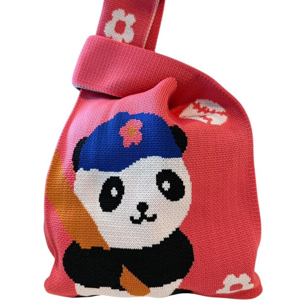 Japanese style tote bag with panda
